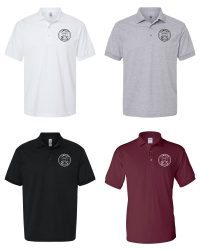 Men's Sport Polo Black or White Logo